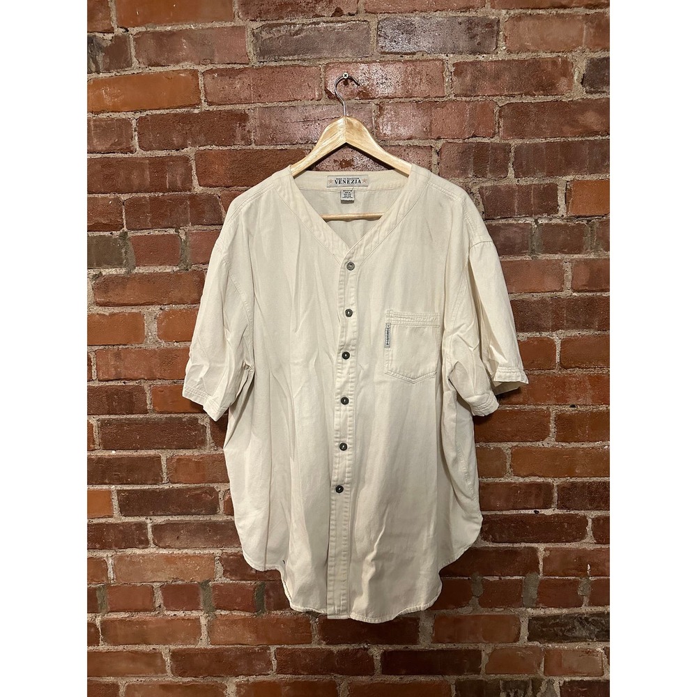 Venezia worn to perfection vintage Minimalist off white baseball jersey